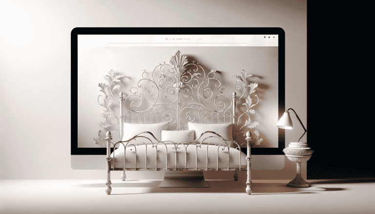 cabecero de forja blanco