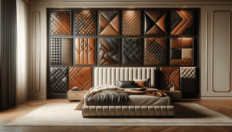 cabeceros de cama de piel