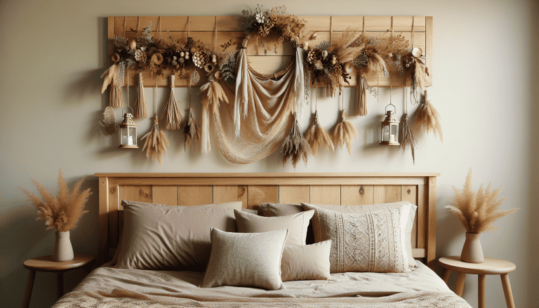 como decorar un cabecero de cama de madera