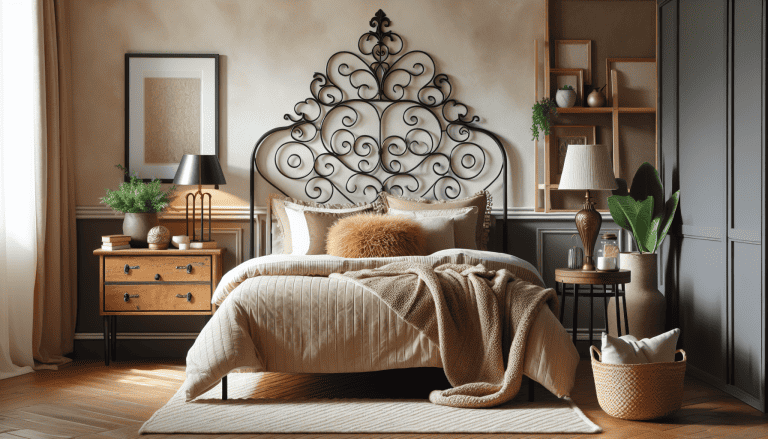 como decorar un dormitorio con cabecero de forja