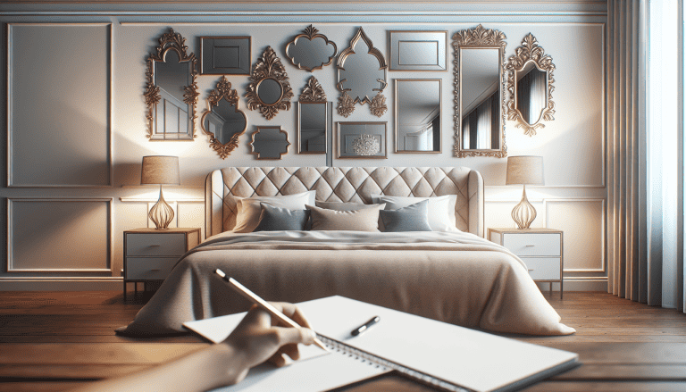 espejos encima del cabecero de la cama