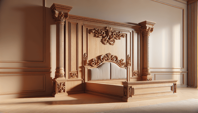 cabecero con columna en la pared