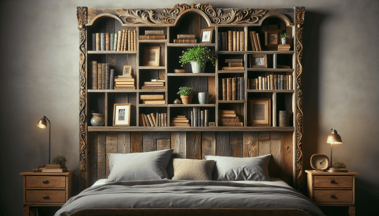 cabecero con estantes