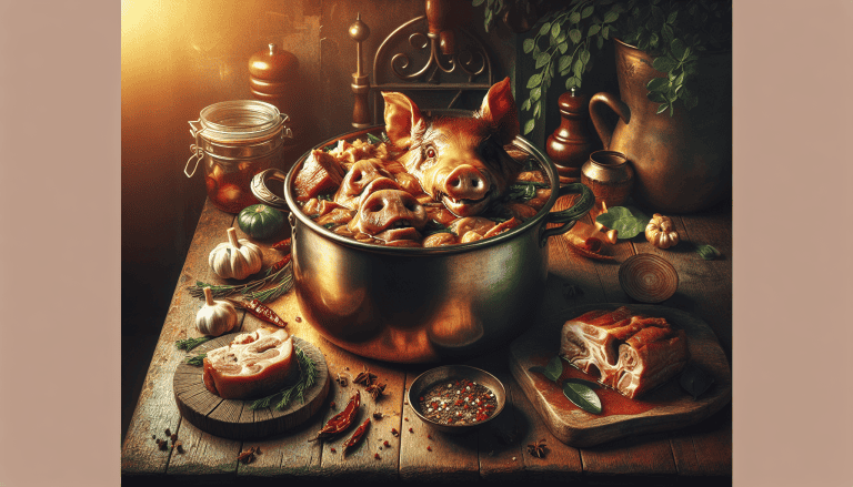 cabecero de cerdo guisado