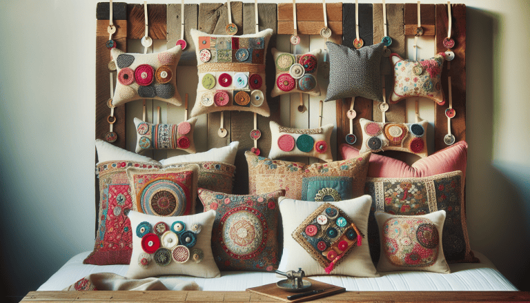 cojines con trabillas para cabecero