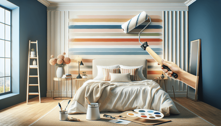 pintar pared cabecero a rayas